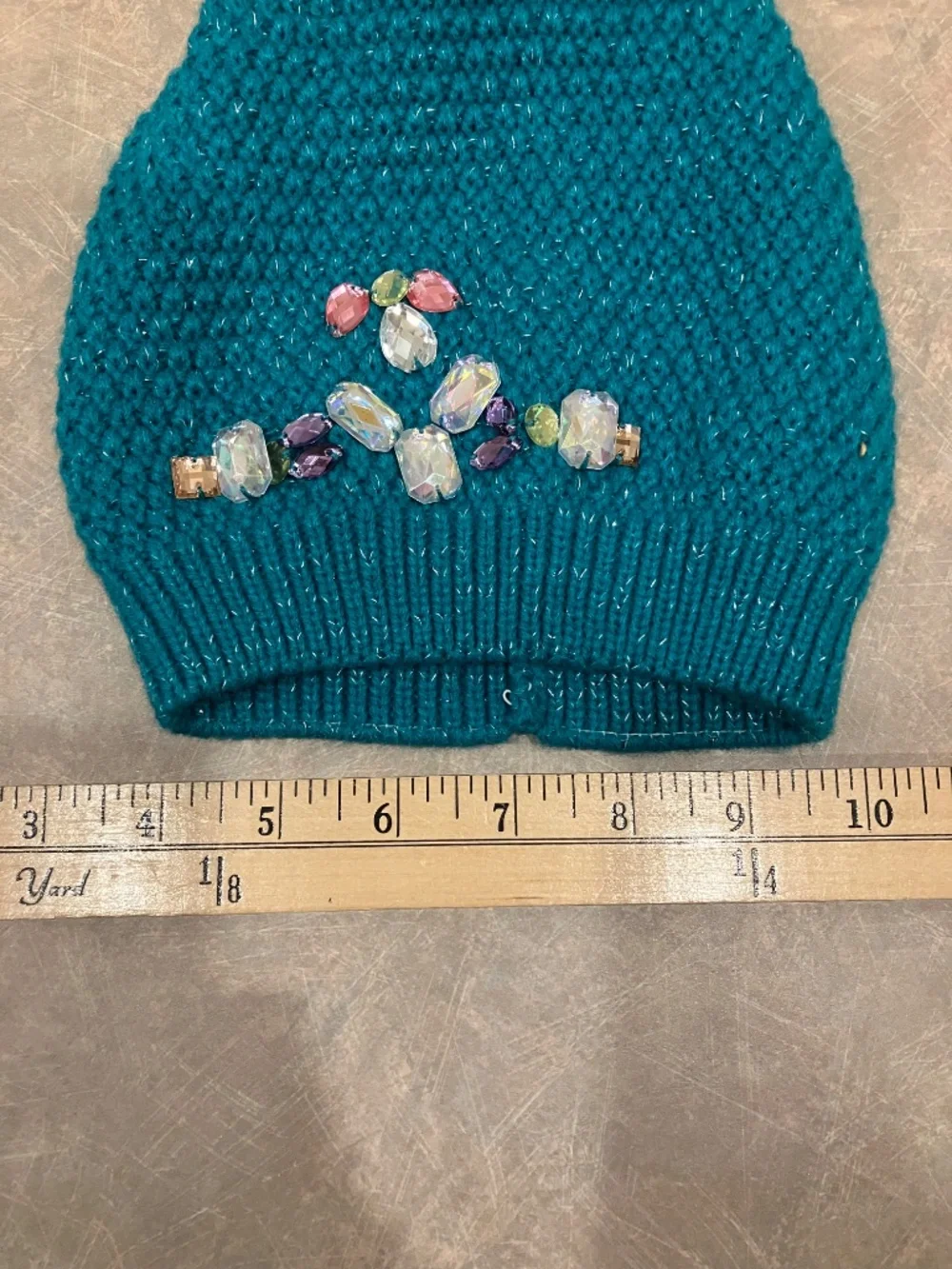 NWT Girl’s Teal Jeweled Winter Beanie